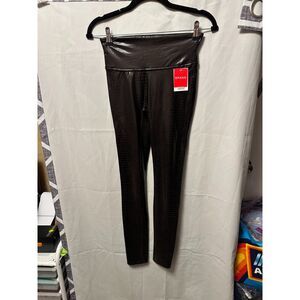 NWT SPANX Faux Leather Croc Leggings Size Small Brown